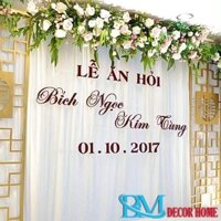 Cắt Chữ Trang Trí Tiệc Cưới.Cổng Hoa.Chữ Lồng Tên.Chất Liệu Alu Gương Cao Cấp.Gia Công Theo Yêu Cầu.BiMi.DecorHome