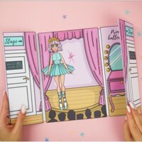 Cắt dán Búp bê giấy chủ đề Ballet Stage