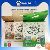 Cát đậu nành Cat's Me, cát vệ sinh siêu vón cho mèo gói 6L có nhiều hương - Kinder Pet