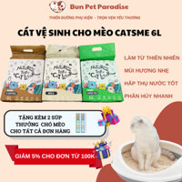 Cát đậu nành Catsme 6l, Cát đậu nành Natural Tofu Cat Litter cho mèo, Cát vệ sinh cho mèo