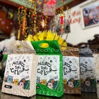 Cát đậu nành cho mèo Natural Tofu Cat litter cats me 6L , Cát vệ sinh khử mùi cho mèo - Pun Pun Petshop