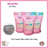 Cát đậu nành Lapaw Soybean Cat Litter 2.5kg-7L cầu vòng - Kẹo Lollipop