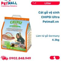 Cát gỗ vệ sinh CHIPSI Ultra Cat Litter 4.3kg - làm từ gỗ Germany Petmall 2023