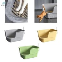Cat Litter Basin Mở Top Pet Litter Khay Cat Sand Box Di Động Chống Bắn Và Bedpan Cat Litter Khay Cao Cấp