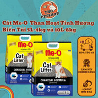 Cát Me-O Cat Litter Than Hoạt Tính Túi 5L-4kg & 10L-8kg,Cát Vệ Sinh Cho Mèo Hương Biển - Thỏ Petshop
