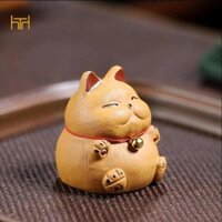 Cát Mèo May Mắn Thu Nhỏ Trà Mini Dễ Thương Hình Thú Cưng Cho Những Người Yêu Trà