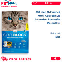 Cát mèo Odourlock Multi-Cat Formula Unscented Bentonite 12kg - Không mùi Petmall