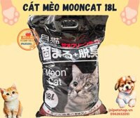 Cát Nhật Đen Vệ Sinh Cho Mèo MOON CAT 18l ( Chọn mùi ib zl shop 0962832051)