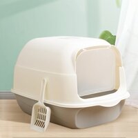 Cat Sand Basin Thú cưng lớn với cửa chống lại nhà vệ sinh Cat PET hoàn toàn đóng cửa Cat Sand Pot Cat Petter