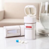 Cắt Thuốc Máy Xay Chai Thiết Bị Bột Trẻ Em Người Cao Tuổi Ra Máy Xay Hướng Dẫn Sử Dụng Nghiền Dụng Cụ Tiện Dụng Bảo Quản Hộp Thuốc Nhỏ A2.28