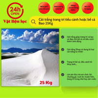 Cát trắng trang trí tiểu cảnh hoặc bể cá Bao 25Kg