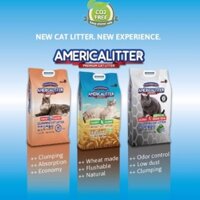 Cát vệ sinh America Litter bản Premium🏆Cát Đá Solid / Cát Lúa Mạch siêu vón - siêu khử mùi - không bụi ❤️