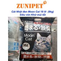 Cát vệ sinh cho mèo Cát Nhật đen Moon Cat 18 lít Siêu Vón Cục, Khử Mùi Tốt