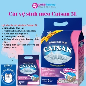 Cát vệ sinh cho mèo Catsan 5L