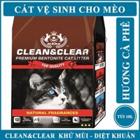 Cát vệ sinh cho Mèo Clean & Clear Cat Litter Hương Cà Phê  - Bao 10L