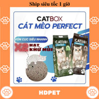 Cát vệ sinh đất sét Perfect Catbox bao 26L siêu khử mùi, siêu tiết kiệm