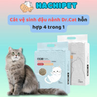 Cát vệ sinh đậu nành Dr.Cat hỗn hợp 4 trong 1 không bụi, siêu vón, khử mùi cực tốt, có thể xả bồn cầu