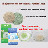 CÁT VỆ SINH ĐẬU NÀNH MAX CLEAN HAT NHUYỄN CHO MÈO