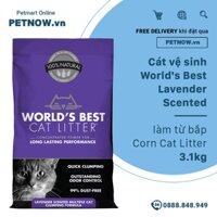 Cát vệ sinh World's Best Lavender Scented 3.1kg - làm từ bắp - Corn Cat Litter Petnow