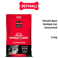Cát vệ sinh World's Best Multi-Cat Unscented Cat Litter 3.1kg - Làm từ bắp - Corn Cat Litter Petmall
