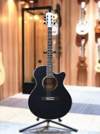 Cate Guitar Acoustic QM-602 Đen + Đàn đẹp nữ tính dáng A & dáng D + Tiếng hay, Action siêu thấp + Khóa đúc đen sang trọng
