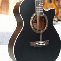 Cate Guitar Acoustic QM-602 Đen + Đàn đẹp nữ tính dáng A & dáng D + Tiếng hay, Action siêu thấp + Khóa đúc đen sang trọng