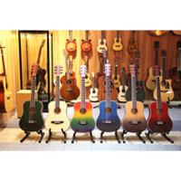 Cate Guitar Mini Acoustic QM-741F – Cỡ nhỏ 1/2 34 inch – Phù hợp trẻ em + Mang du lịch + Chụp ảnh kỉ niệm – Tiếng hay, v