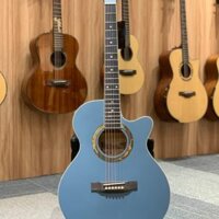 Cate Guitar QM-602 Blue Gray – Đàn Cate giá rẻ siêu đẹp màu độc lạ – Tiếng hay bấm êm như Cate đầu 6 hồng, xanh aurora