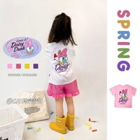 CATIMINI Áo Thun Tay Lỡ In Hình Vịt Donald Phong Cách Hàn Quốc Dễ Thương Cho Bé Gái
