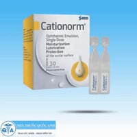 Cationorm Nhũ tương nhỏ mắt dưỡng ẩm, bôi trơn mắt (30 ống x 0.4ml)