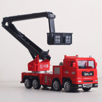 Cậu bé leo núi cứu hộ mô hình xe cứu hỏa trẻ em xe đồ chơi xe trượt nhựa xe công trình nâng hạ