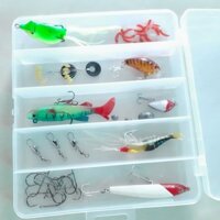 câu cá -mồi câu cá combo hộp mồi câu lure như hình