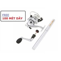 Cầu Câu Bút Mini Kèm Máy Đứng, Cần Câu Du Lịch, Cần Câu Cá Siêu Bén
