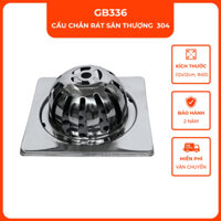 Cầu chắn rác sân thượng inox 304 VINA GB336, size 12x12cm, phi 60