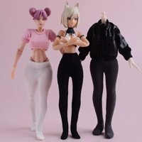 [Câu chuyện đồ chơi hợp thời trang] 1 / 12 Quần Yoga Tất Máy Cô Gái TBL Cao Su Nữ SHF Body 20cm BJD Base Universal