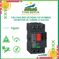 Cầu Dao Bảo Vệ Động Cơ GV2ME02 CB Motor 3P, 0,06KW, 0,16-0,25A bảo vệ quá tải và ngắn mạch, bảo vệ mất pha