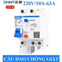 Cầu dao chống giật 1P +N CHITN NXBLE-C63 10A-63A át chống giật cầu dao điện chống giật