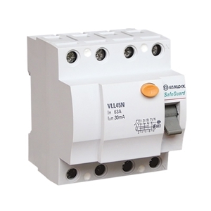 Cầu dao chống rò RCCB 4P 100mA 40A Sino VLL45N/4040/100
