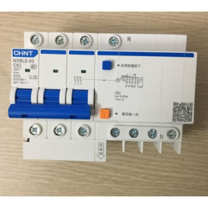 Cầu dao chồng rò/quá tải Chint NXBLE-63 3P+N C63 30mA