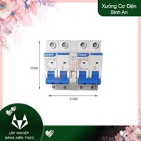Cầu dao đảo 2 chiều bằng attomat liên động không gián đoạn 1 pha 3 pha 3p 2p 63a chint