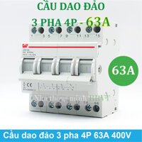 Cầu dao đảo 3 pha 4P 63A 400V LW419G – Chuyển đổi nguồn điện an toàn và linh hoạt cho dân dụng và công nghiệp