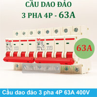 Cầu dao đảo 3 pha 4P 63A 400V SNB1-63 – Chuyển đổi nguồn điện an toàn và linh hoạt cho dân dụng và công nghiệp