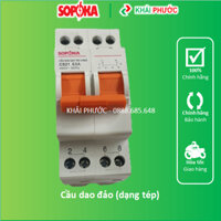 Cầu dao đảo chiều dạng tép MCB Aptomat gắn thanh ray tủ điện Sopoka CS-2P40A CS-2P63A 40A 63A - Khải Phước Electric