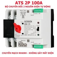 Cầu dao đảo chiều tự động ATS 2P 100A/ 220v, bộ chuyển nguồn ATS -ats 2p 100a - chuyển nguồn nguồn không mất điện