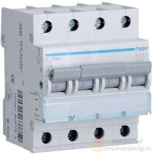 Cầu dao Hager Aptomat 4 pha 6A NC406A