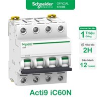 Cầu dao MCB 4P 6kA 400VAC dòng Acti9 iC60N - Schneider Electric - A9F74406 A9F74413 A9F74420 A9F74432 A9F74440 A9F74463