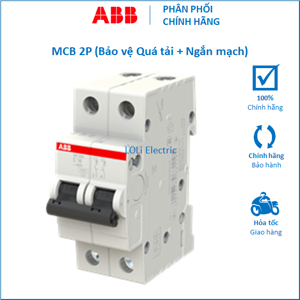 Cầu dao MCB ABB SH202-C25 - 6KA 25A 2P