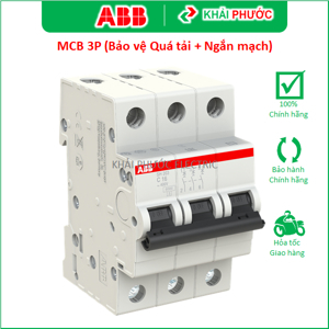 Cầu dao MCB ABB SH203-C10 - 6KA 10A 3P