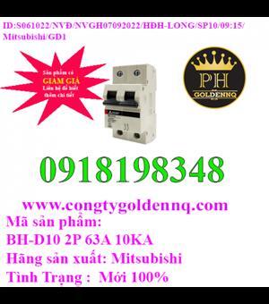 Cầu dao MCB Mitsubishi BH-D10 C N - 63A 10kA 2P