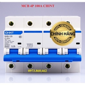 Cầu dao MCB Chint NXB-125 - 100A 10kA 4P